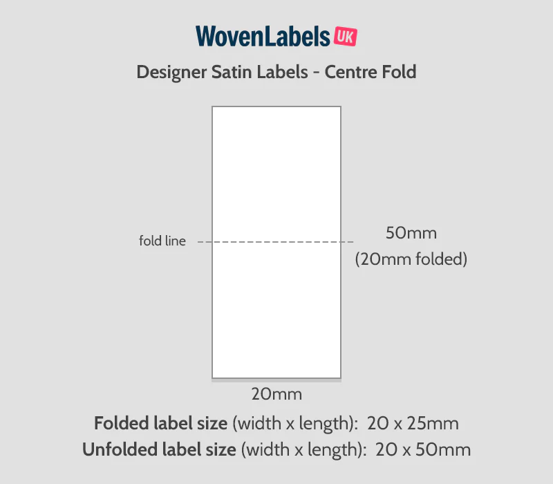 Center Fold Printed Satin Labels - Image 6