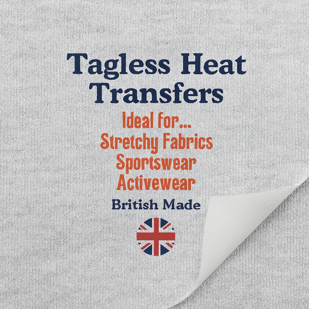 Custom Tagless Heat Transfer DTF Labels